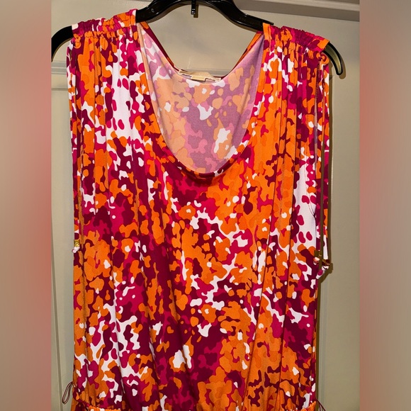 MICHAEL KORS Women’s Midi Orange Dress size Large - Picture 4 of 16